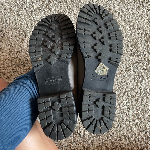 Grey zip up combat boots - Picture 2 of 4